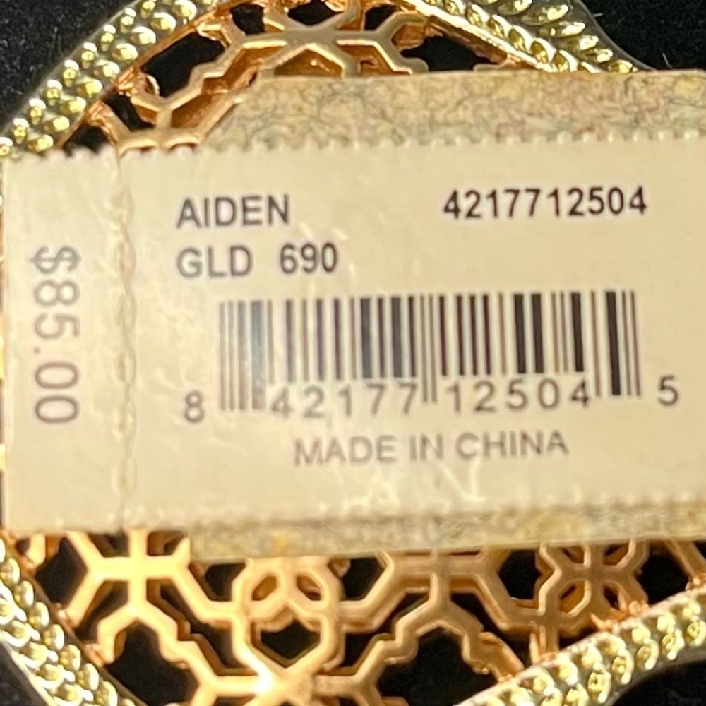 Kendra Scott Gold & Rose Gold Plated Filigree Pendant Necklace - Picture 6 of 6